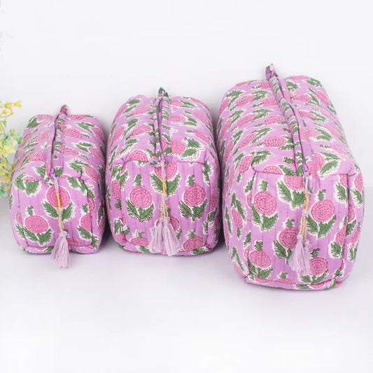 Floral Print Makeup Bag 