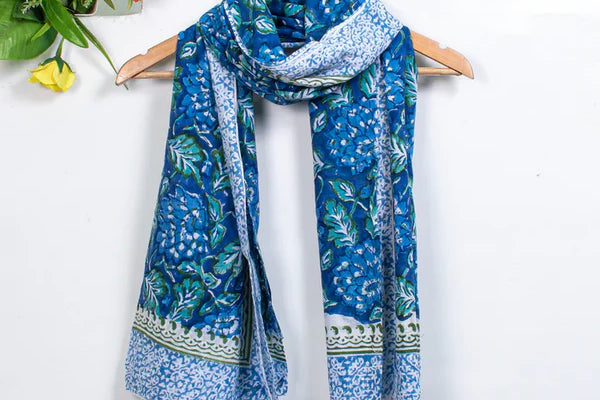 Wrap Yourself With Hand Block Print Fabric Scarf Sarong: Embracing Artistry