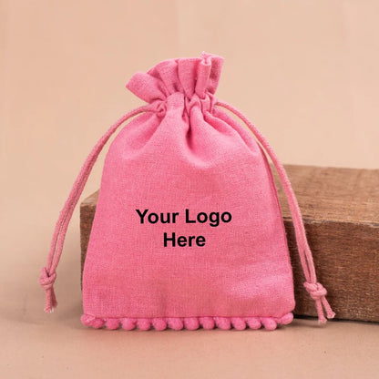 100 Personalized Pink Designer Pouch A Sweet and Unique Gift Bottom Pom Poms