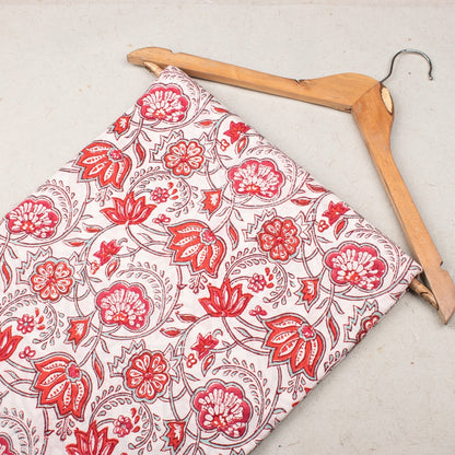 Multi Floral Hand Block Printed Cotton Fabric Dress Material