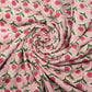 Hand Block Print Cotton Pink Fabric Dress Sewing Material