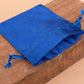 Personalized Blue Satin Drawstring Pouches & Bags For Jewelry Packaging With Custom Logo, Gift Packaging Bags