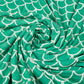 Hand Block Printed Cotton Multi Floral Green Fabric Pattern