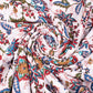 Multi Floral White Hand Block Printed Cotton Fabric