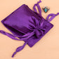 Personalized Drawstring Violet Satin Pouches for Jewelry Packaging with Custom Logo Printed