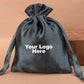 Custom Black Satin Pouches & Bags For Jewelry Packaging With Custom Logo, Gift Packaging Bags