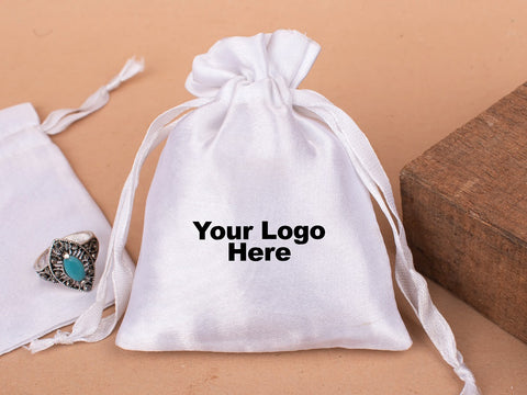 Custom Satin Pouches & Bags For Jewelry Packaging With Custom Logo, Gift Packaging Bags