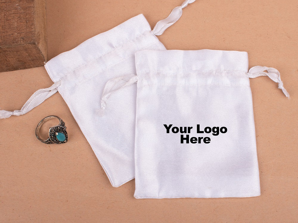 Custom Satin Pouches & Bags For Jewelry Packaging With Custom Logo, Gift Packaging Bags