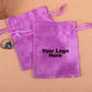 Personalized Light Pink Satin Drawstring Pouches & Bags With Custom Logo, Gift Packaging Bags