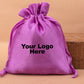 Personalized Light Pink Satin Drawstring Pouches & Bags With Custom Logo, Gift Packaging Bags