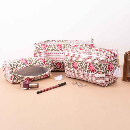 Artisan Crafted Makeup Bag Set - Luxe Travel Companion