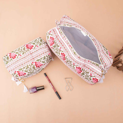 Artisan Crafted Makeup Bag Set - Luxe Travel Companion