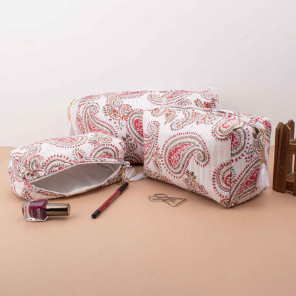 Classic Paisley Makeup Bag Set - Timeless Style