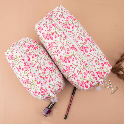 Travel Makeup Organizer Set Floral Harmony