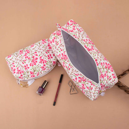 Travel Makeup Organizer Set Floral Harmony