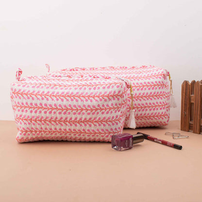 Elegant Floral Makeup Bag Set Daily Essential