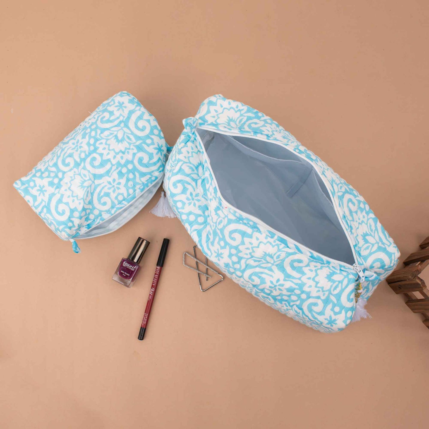 Artisan Crafted Makeup Bag Set Effortless Style & Organization