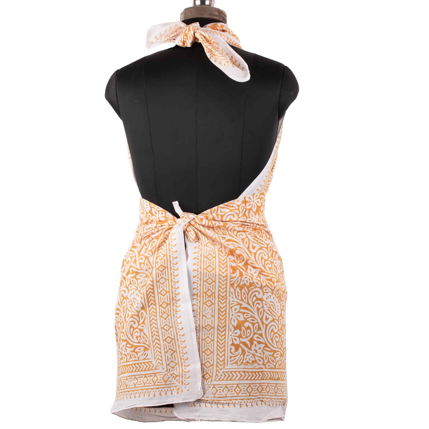 Premium Ivory & Gold Floral Sarong Versatile Summer Essential