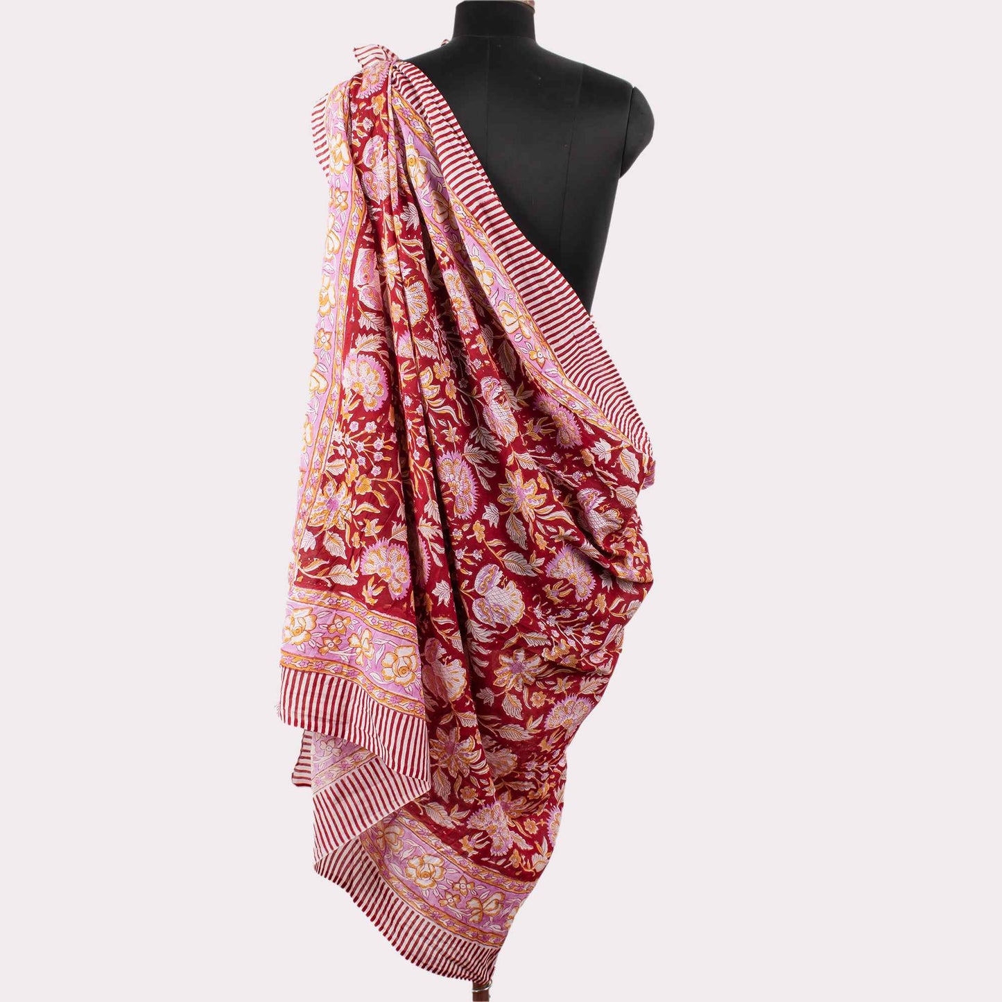 Premium Red Floral Sarong Effortless Style & Versatility