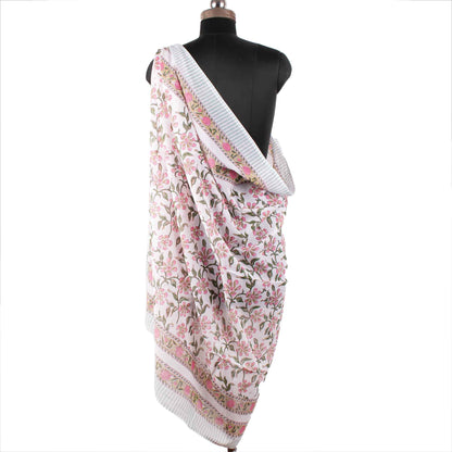 Premium Pink Geometric Sarong Versatile Summer Essential