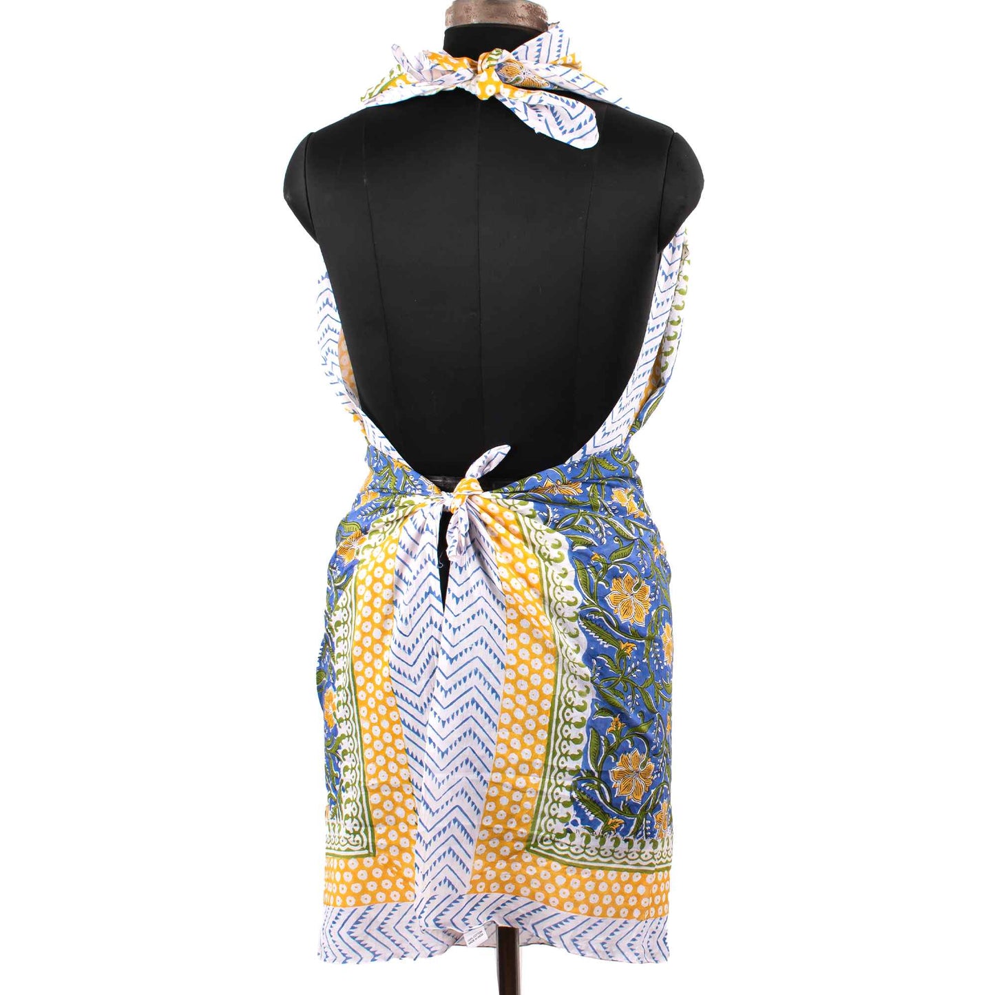 Premium Blue & Yellow Floral Sarong Versatile Summer Essential