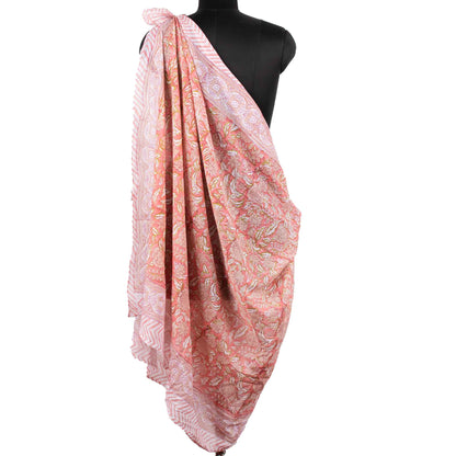 Textured Pink Floral Sarong Subtle Detail & Style