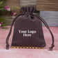 Brown Designer Pouches & Bags For Jewelry Packaging, Wedding Favor Bags With Brand Logo