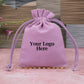 Pink Designer Cotton Pouches & Bags For Packaging, Wedding Favor Bags With Brand Logo