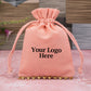 Ruddy Pink Designer Cotton Pouches & Bags For Packaging, Wedding Favor Bags With Brand Logo