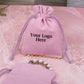 Pink Cotton Designer Jewelry Pouches & Bags for Packaging With Brand Logo