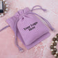 Violet Custom Cotton Drawstring Pouch, Jewelry Bags With Brand Logo