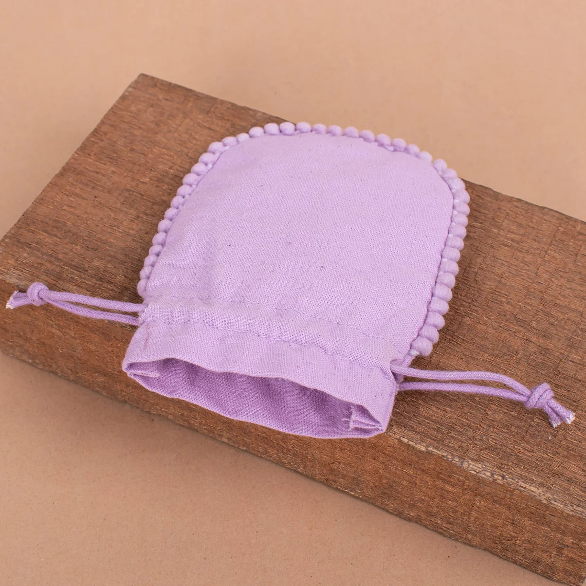 100 Dreamy Lilac Designer Pouch Handcrafted with Playful Pom Poms