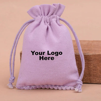 100 Personalized Lilac Designer Pouch A Sweet and Thoughtful Gift with bottom pom poms