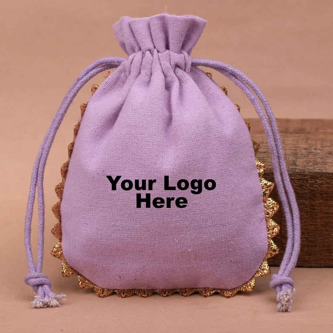 100 Eco-Friendly Jewelry Pouches, Packaging Bags With Custom Logo And Designer Cotton Pouch, Sustainable Drawstring Bags With Round Lace