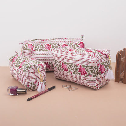 Artisan Crafted Makeup Bag Set - Luxe Travel Companion